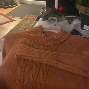 Styles cable turtle neck tunic length sweater